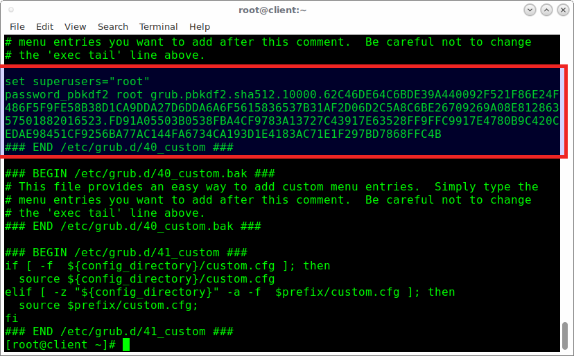 linux下对 GRUB Bootloader 进行密码保护